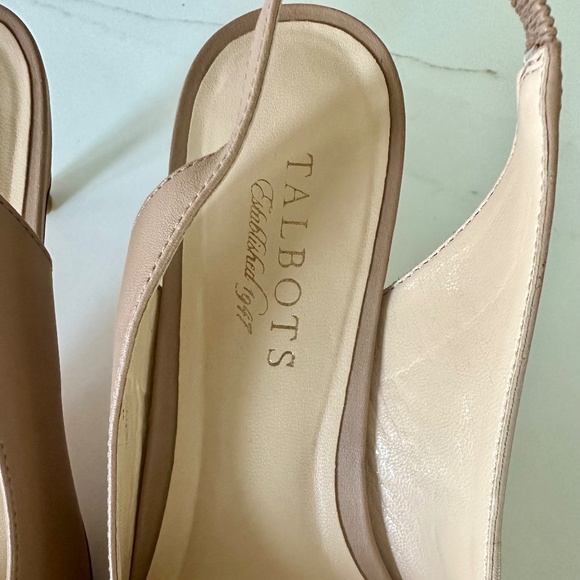 Womens Talbots Tan Leather Sling 👠, Size 8 - Picture 5 of 6